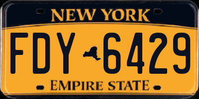 NY license plate FDY6429