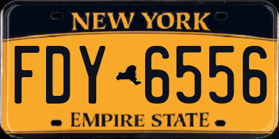NY license plate FDY6556