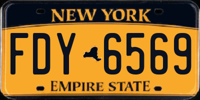 NY license plate FDY6569
