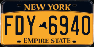 NY license plate FDY6940
