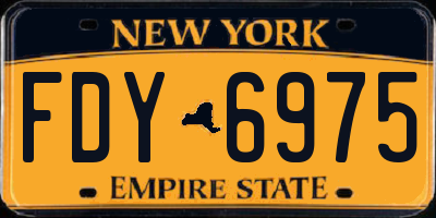 NY license plate FDY6975