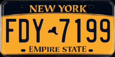 NY license plate FDY7199