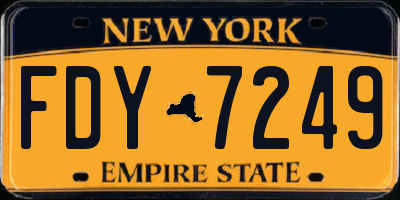 NY license plate FDY7249