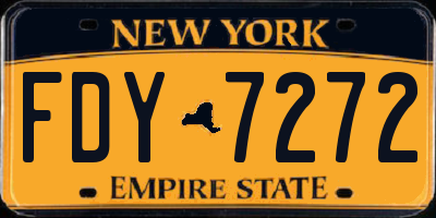 NY license plate FDY7272