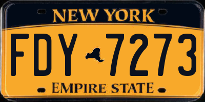 NY license plate FDY7273