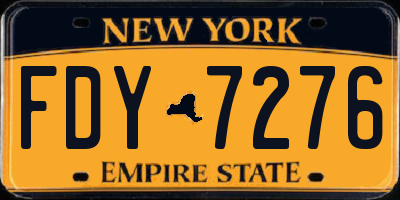 NY license plate FDY7276