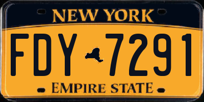 NY license plate FDY7291