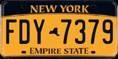 NY license plate FDY7379