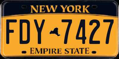 NY license plate FDY7427