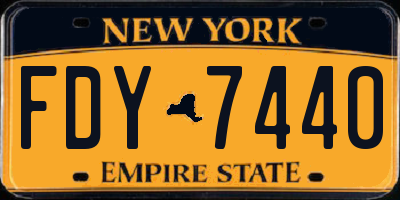 NY license plate FDY7440