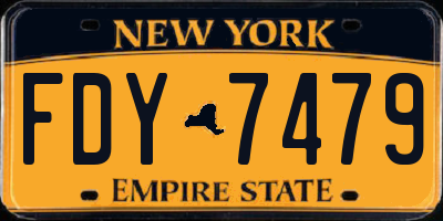 NY license plate FDY7479