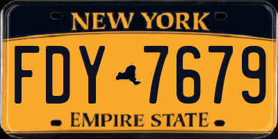 NY license plate FDY7679