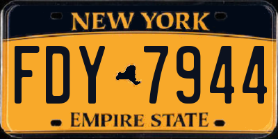 NY license plate FDY7944