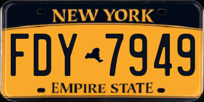 NY license plate FDY7949