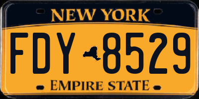 NY license plate FDY8529