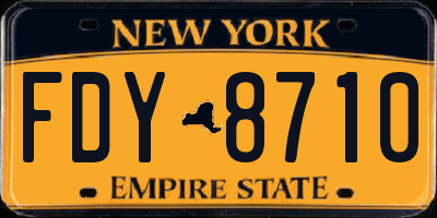 NY license plate FDY8710