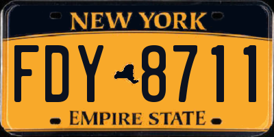 NY license plate FDY8711