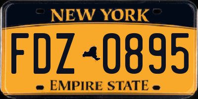 NY license plate FDZ0895