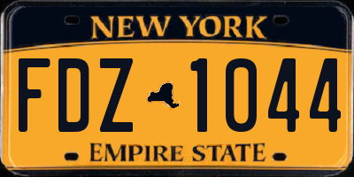 NY license plate FDZ1044