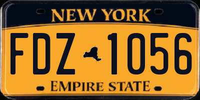NY license plate FDZ1056