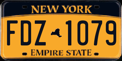 NY license plate FDZ1079
