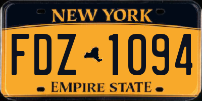 NY license plate FDZ1094