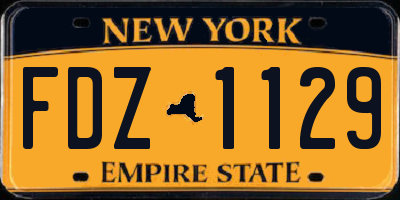 NY license plate FDZ1129