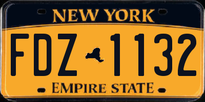 NY license plate FDZ1132