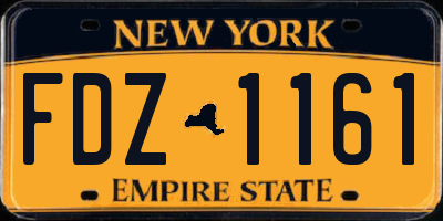 NY license plate FDZ1161