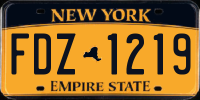 NY license plate FDZ1219
