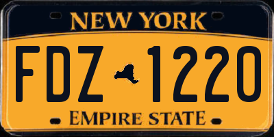 NY license plate FDZ1220
