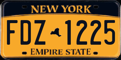 NY license plate FDZ1225