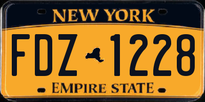 NY license plate FDZ1228