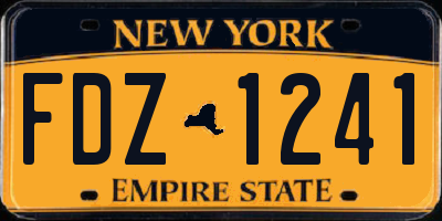 NY license plate FDZ1241
