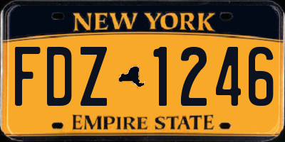 NY license plate FDZ1246