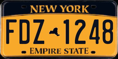 NY license plate FDZ1248