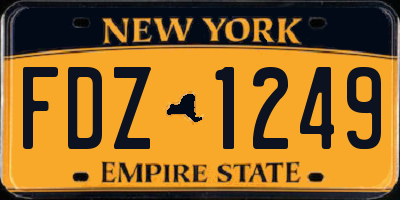 NY license plate FDZ1249