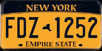 NY license plate FDZ1252
