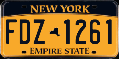 NY license plate FDZ1261