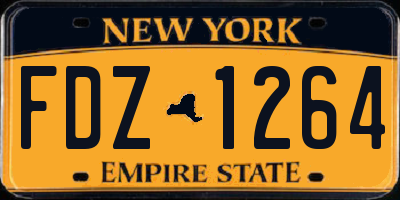 NY license plate FDZ1264
