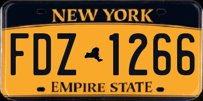 NY license plate FDZ1266