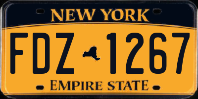 NY license plate FDZ1267