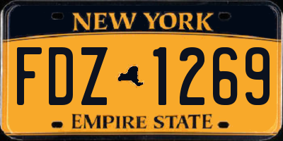 NY license plate FDZ1269