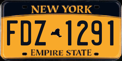 NY license plate FDZ1291