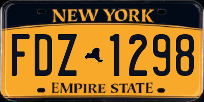 NY license plate FDZ1298