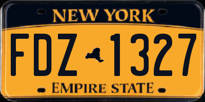 NY license plate FDZ1327