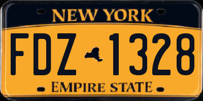 NY license plate FDZ1328