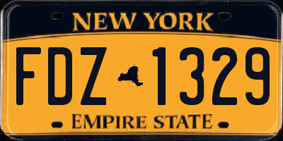 NY license plate FDZ1329