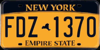 NY license plate FDZ1370