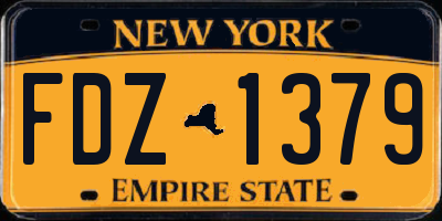 NY license plate FDZ1379